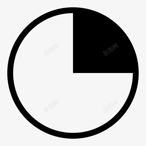 四分之一切割分数图标svg_新图网 https://ixintu.com 分数 切割 切片 四分之一 数学 部分