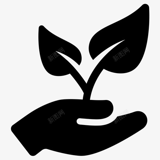 生态护理叶图标svg_新图网 https://ixintu.com 叶 护理 植物 生态 自然