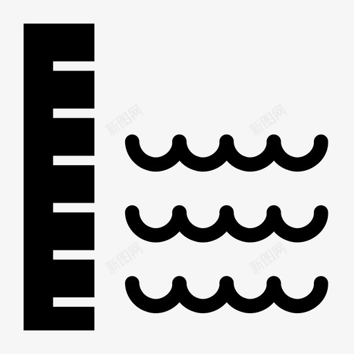 水位计深度水位图标svg_新图网 https://ixintu.com 水位 水位计 深度