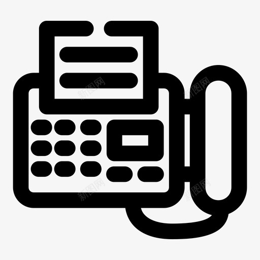 传真机信件纸张图标svg_新图网 https://ixintu.com 传真机 信件 技术差距加粗 电话 纸张