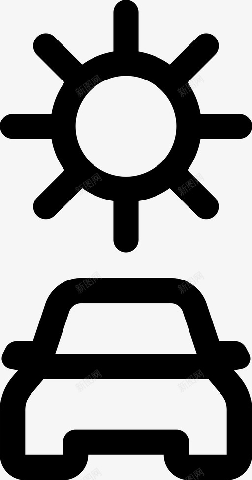 天窗汽车图标svg_新图网 https://ixintu.com 天窗 汽车