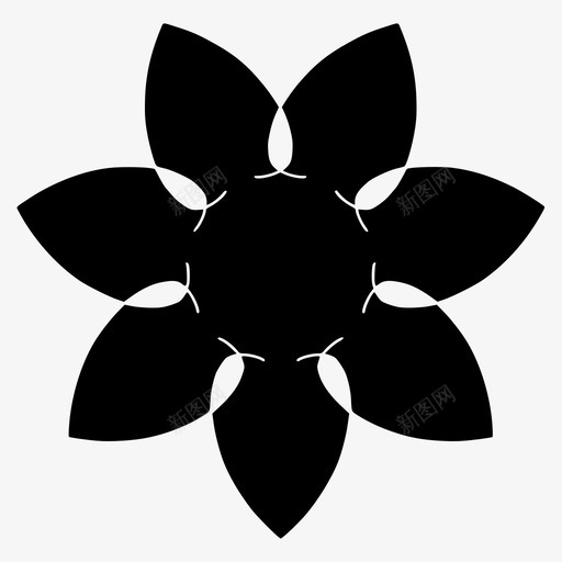 花卉抽象圆形图标svg_新图网 https://ixintu.com 创意设计 圆形 抽象 花卉设计 装饰 造型