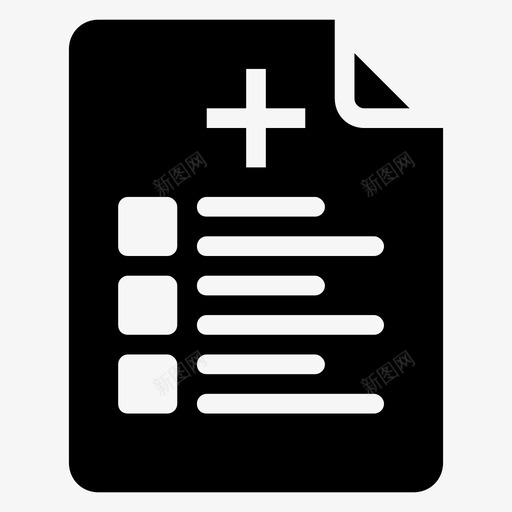 清单文件分机图标svg_新图网 https://ixintu.com 分机 办公室 医学字形 文件 文本 清单 纸张