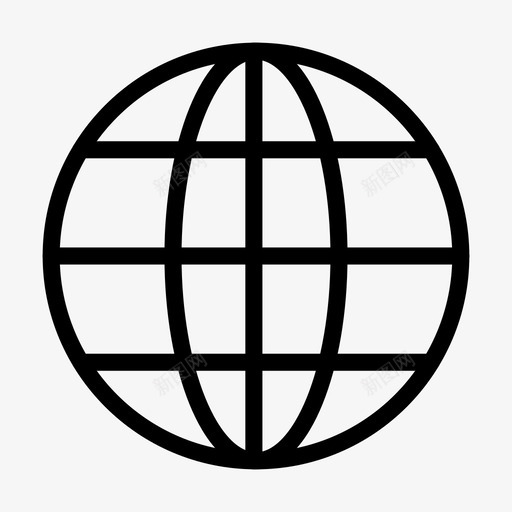 世界浏览器互联网图标svg_新图网 https://ixintu.com 世界 互联网 在线 浏览器 购物 购物和电子商务线图标第二卷