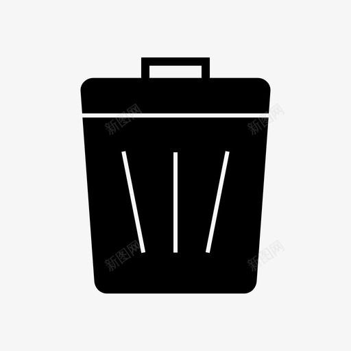 垃圾回收站垃圾桶图标svg_新图网 https://ixintu.com 5间办公室 回收站 垃圾 垃圾桶