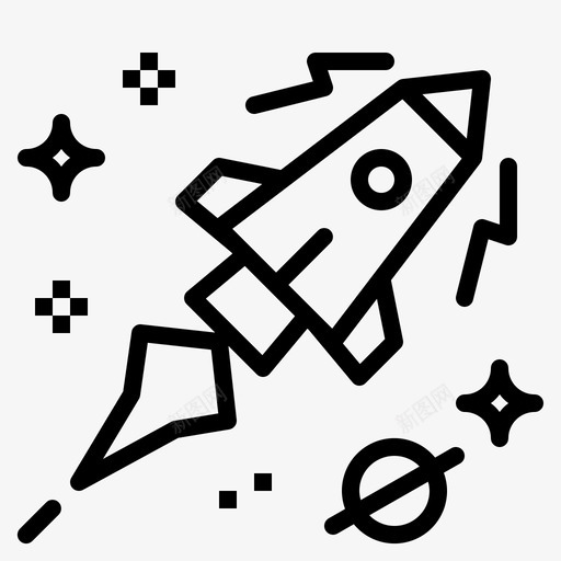 太空船火箭火箭船图标svg_新图网 https://ixintu.com 太空船 火箭 火箭船