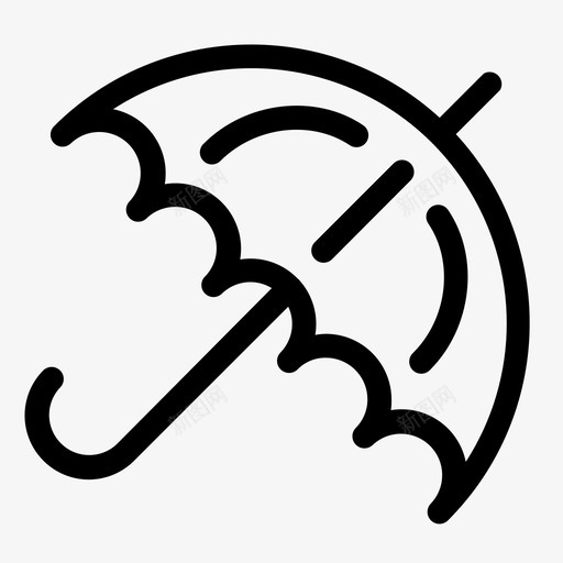 伞盖保护图标svg_新图网 https://ixintu.com 伞 伞打开 保护 时装 盖