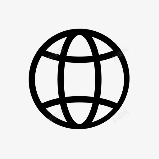 网络地球仪用户界面图标svg_新图网 https://ixintu.com 地球仪 用户界面 网络