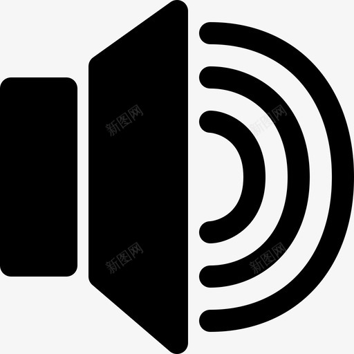 最大音量音频动态图标svg_新图网 https://ixintu.com uiux基本字形 动态 声音 最大音量 音频