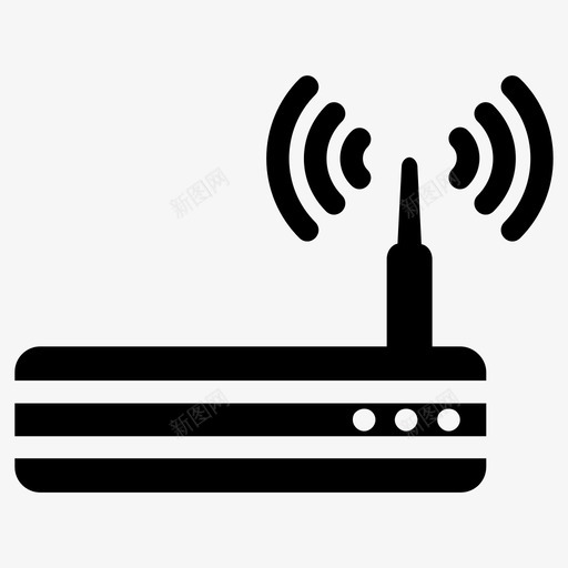 调制解调器信号wifi图标svg_新图网 https://ixintu.com wifi 信号 统计 调制解调器