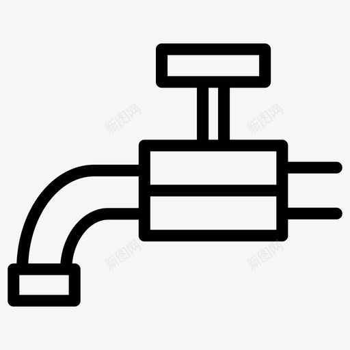 节水滴水生态图标svg_新图网 https://ixintu.com 水龙头 滴水 生态 能源 节水