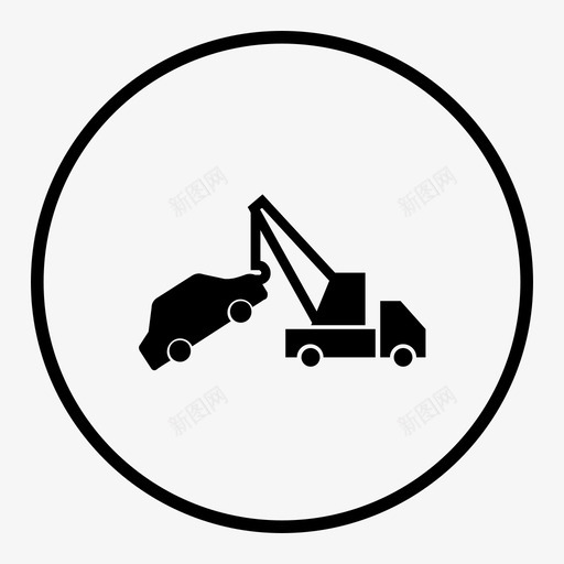 拖车抛锚吊车图标svg_新图网 https://ixintu.com 吊车 抛锚 拖车 救援车 起重车 车组1