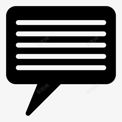 语音消息讲话图标svg_新图网 https://ixintu.com 文本 气泡 消息 讲话 语音 语音气泡