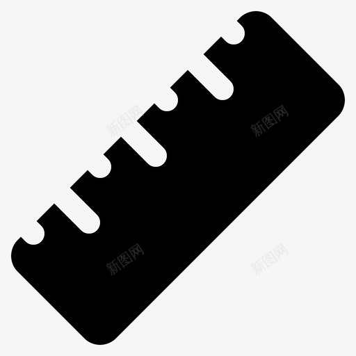 直尺长度测量图标svg_新图网 https://ixintu.com 基本中子 工具 测量 直尺 长度
