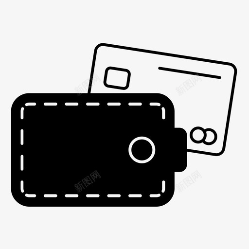 钱包信用卡现金支付图标svg_新图网 https://ixintu.com 支付 现金 钱包信用卡