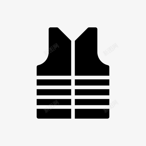 夹克休闲服布料图标svg_新图网 https://ixintu.com 休闲服 假日 夏季和假日系列图标 夹克 布料 背心