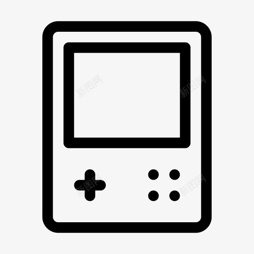 gameboy掌上游戏机复古图标svg_新图网 https://ixintu.com gameboy 复古 掌上游戏机 设备线