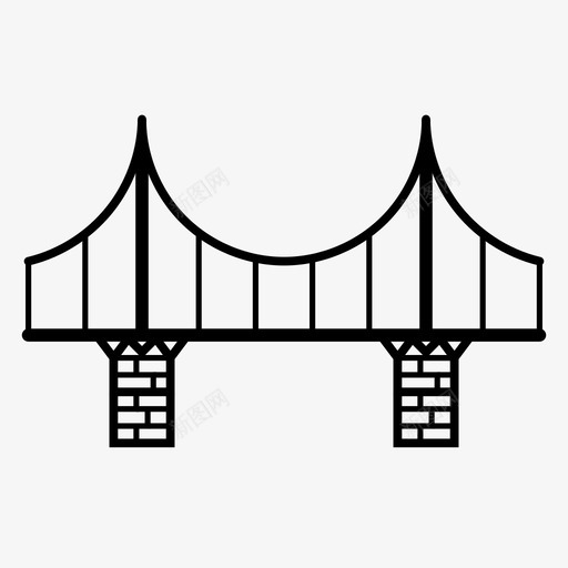 桥梁纪念碑立交桥图标svg_新图网 https://ixintu.com 平台 建筑物 桥梁 立交桥 纪念碑 结构