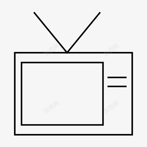 电视广告营销图标svg_新图网 https://ixintu.com 广告 广告线 电视 电视广播 营销