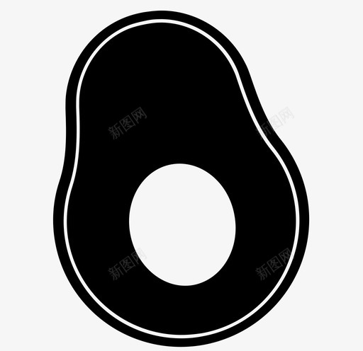 鳄梨绿色健康图标svg_新图网 https://ixintu.com 健康 健康食品 绿色 超级食品 鳄梨