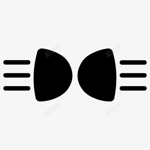 前照灯近光灯车灯图标svg_新图网 https://ixintu.com 前照灯 车灯 车载套件填充 近光灯