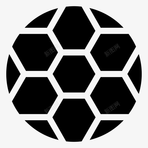 足球体育实心球图标svg_新图网 https://ixintu.com 体育实心球 足球