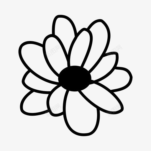 菊花异国花花匠图标svg_新图网 https://ixintu.com 异国花 植物 花匠 菊花