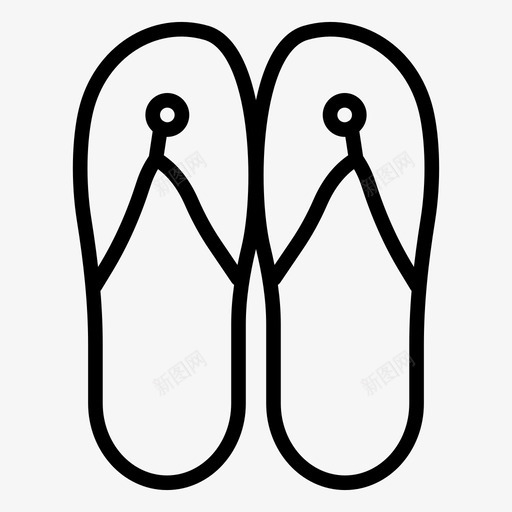 人字拖脚穿沙滩鞋图标svg_新图网 https://ixintu.com 人字拖 夏季和旅游线路图标 拖鞋 沙滩鞋 脚穿 鞋