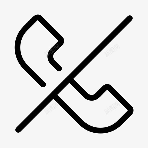 取消呼叫占线掉线图标svg_新图网 https://ixintu.com 切断 占线 取消呼叫 掉线 电话