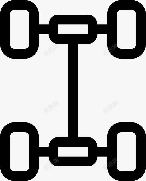 全轮驱动4x4汽车图标svg_新图网 https://ixintu.com 4x4 全轮驱动 悬架 汽车