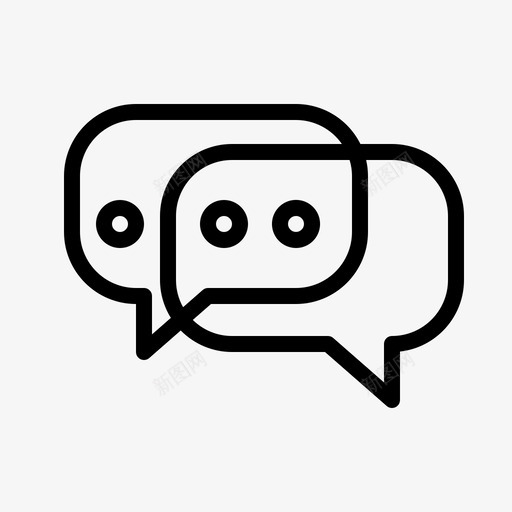 说话泡泡聊天交谈图标svg_新图网 https://ixintu.com 交流 交谈 聊天 说话泡泡