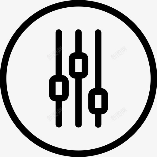 均衡器参数设置图标svg_新图网 https://ixintu.com 参数 均衡器 声音 多媒体声音圆线 设置 音量
