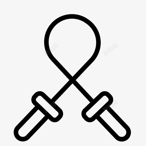 跳绳跳运动图标svg_新图网 https://ixintu.com 健康 跳 跳绳 运动