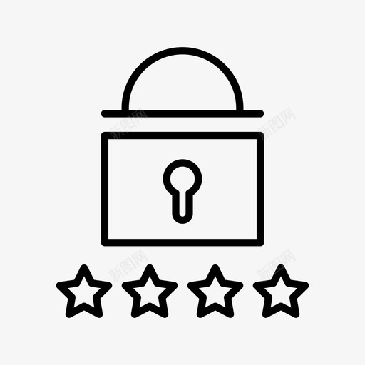 密码锁定私有图标svg_新图网 https://ixintu.com 保护 安全 密码 私有 锁定