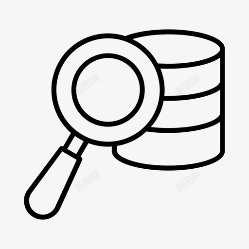放大镜搜索统计薄图标svg_新图网 https://ixintu.com 搜索 放大镜 统计薄