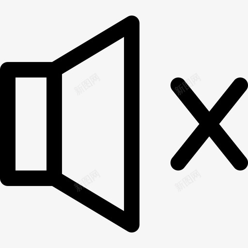 静音音量关电影播放器线路图标svg_新图网 https://ixintu.com 电影播放器线路 静音 音量关