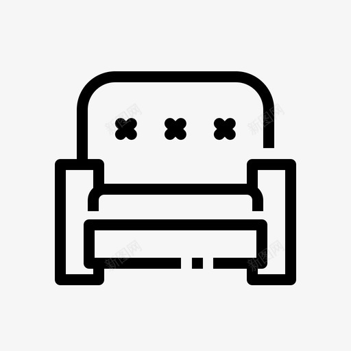 沙发舒适家具图标svg_新图网 https://ixintu.com 家具 家用电器系列 座椅 沙发 舒适