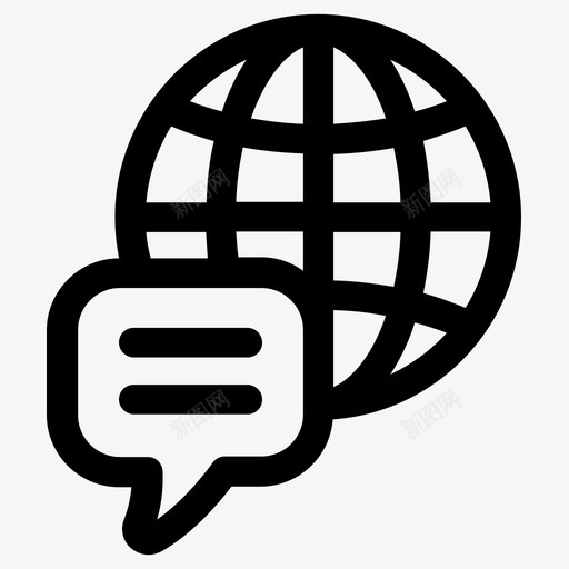 语言国际口语图标svg_新图网 https://ixintu.com 会话 口语 国际 翻译 语言