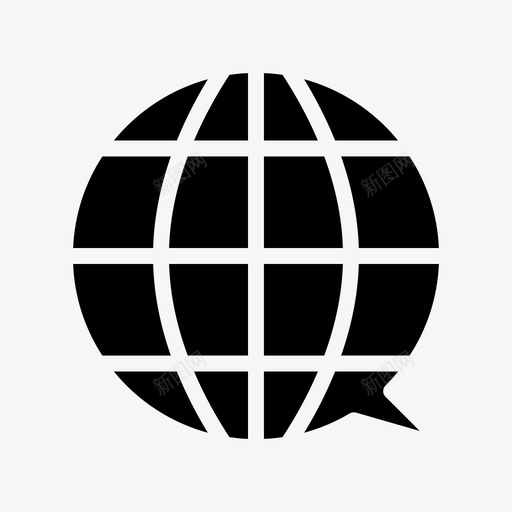 浏览器地球互联网图标svg_新图网 https://ixintu.com 世界 互联网 在线营销字形图标第一卷 地球 技术 浏览器
