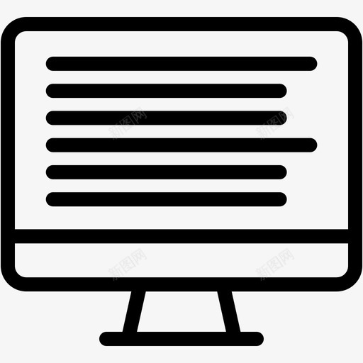 布局列计算机图标svg_新图网 https://ixintu.com 列 布局 桌面 界面 监视器 计算机 计算机混合