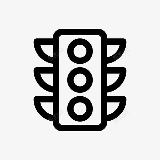 红绿灯交通信号地图图标svg_新图网 https://ixintu.com 交通信号 地图 红绿灯