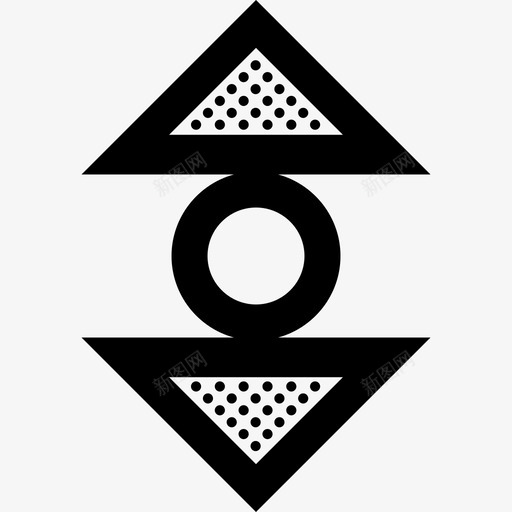 垂直滚动方向移动图标svg_新图网 https://ixintu.com 垂直滚动 方向 滑动 移动 粗轮廓点