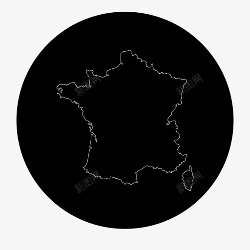 法国地图欧洲地图巴黎图标svg_新图网 https://ixintu.com 巴黎 欧洲地图 法国地图 法国欧洲地图