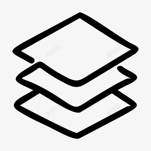 层纸叠纸图标svg_新图网 https://ixintu.com 业务线图标 层 纸 纸叠