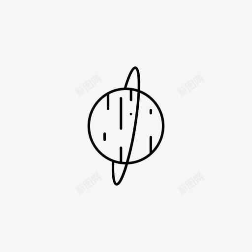 天王星行星太空图标svg_新图网 https://ixintu.com 天王星 太空 太空物体 行星