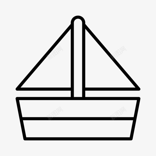 帆船海滩大海图标svg_新图网 https://ixintu.com 假期 夏天 大海 帆船 海滩 玩具