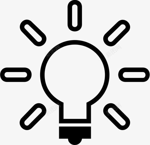 灯泡商业理念好主意图标svg_新图网 https://ixintu.com 创新 商业理念 好主意 思考 灯泡