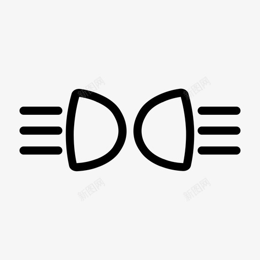 前照灯近光灯汽车套件3图标svg_新图网 https://ixintu.com 前照灯 汽车套件3 近光灯