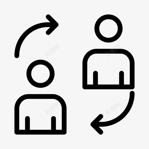 用户员工营销图标svg_新图网 https://ixintu.com 员工 搜索引擎优化和营销线图标 替换 用户 营销 转移