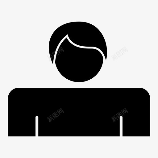 男性别发型图标svg_新图网 https://ixintu.com 人 发型 性别 男 象形图